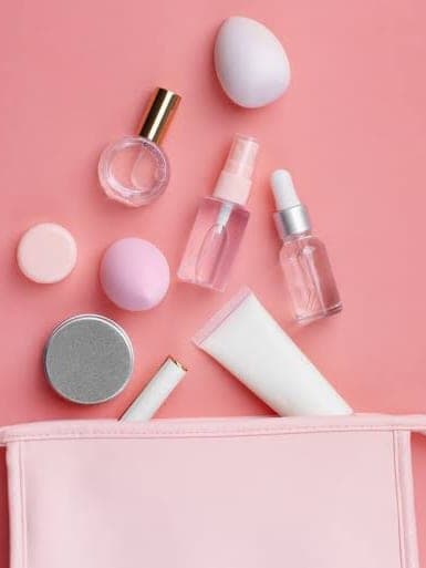 Trousse rose poudré